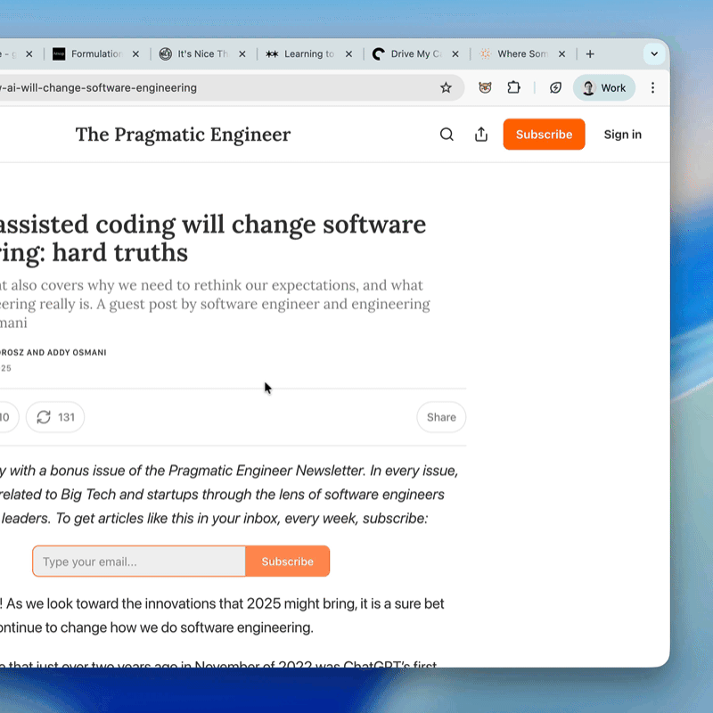 Screencast showing a tab being snoozed and reopening at the scheduled time